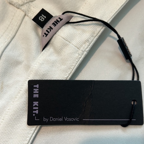 THE KIT's Nicole Jean wide-leg high-waisted denim vintage stamp patchwork baggy - Picture 11 of 16